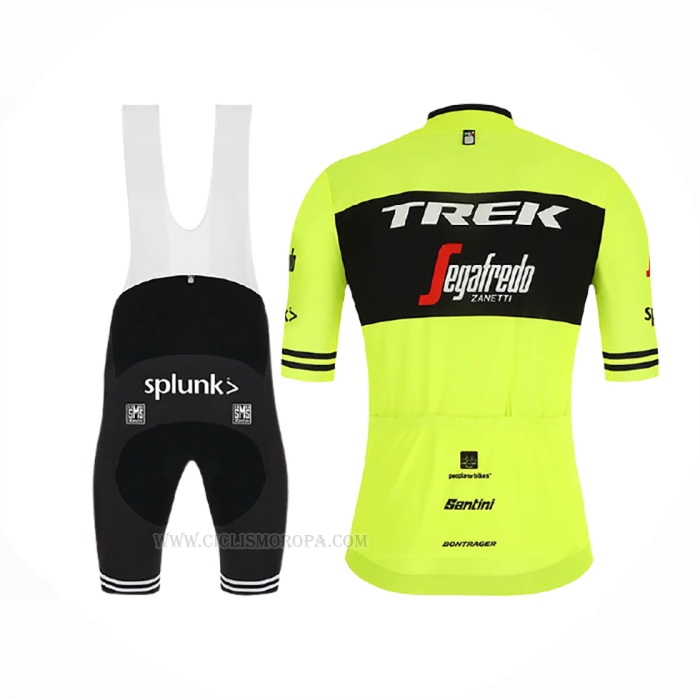2019 Ropa Ciclismo Trek Segafredo Verde Negro Mangas Corta y Culotte Corto